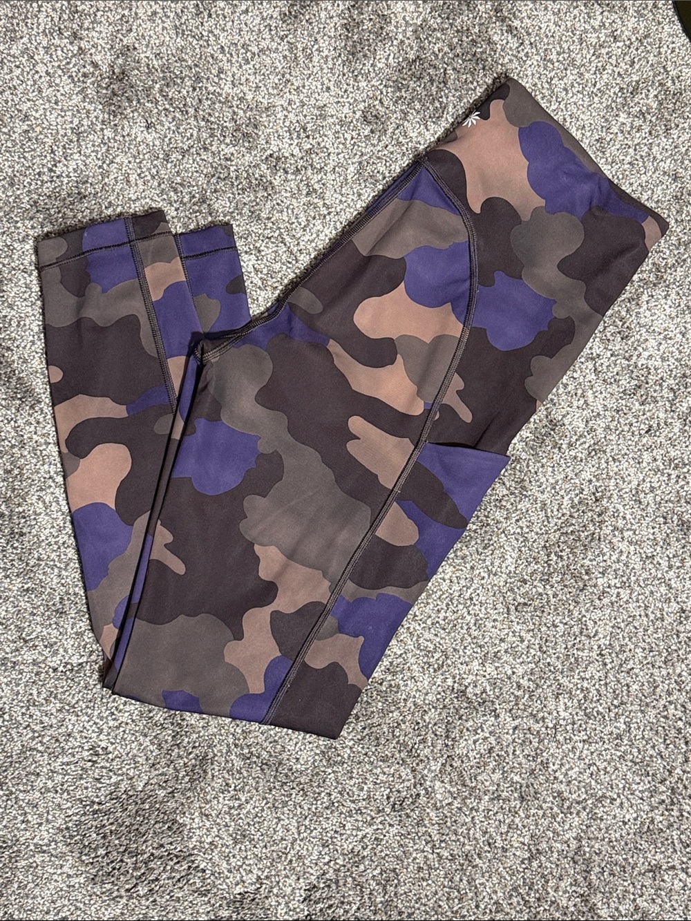 Athleta Purple and Brown Camo Leggings